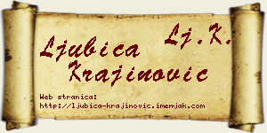 Ljubica Krajinović vizit kartica